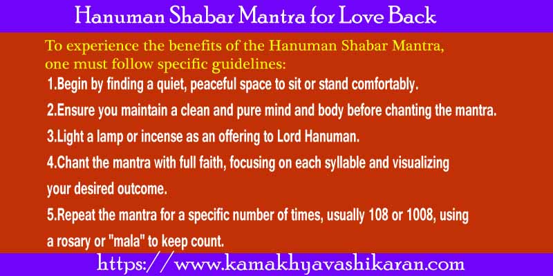 Hanuman Shabar Mantra for Love Back